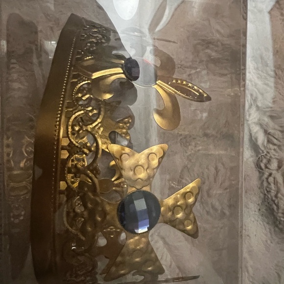 Medium King Gold Crown with Red and Blue Gems - Picture 3 of 6